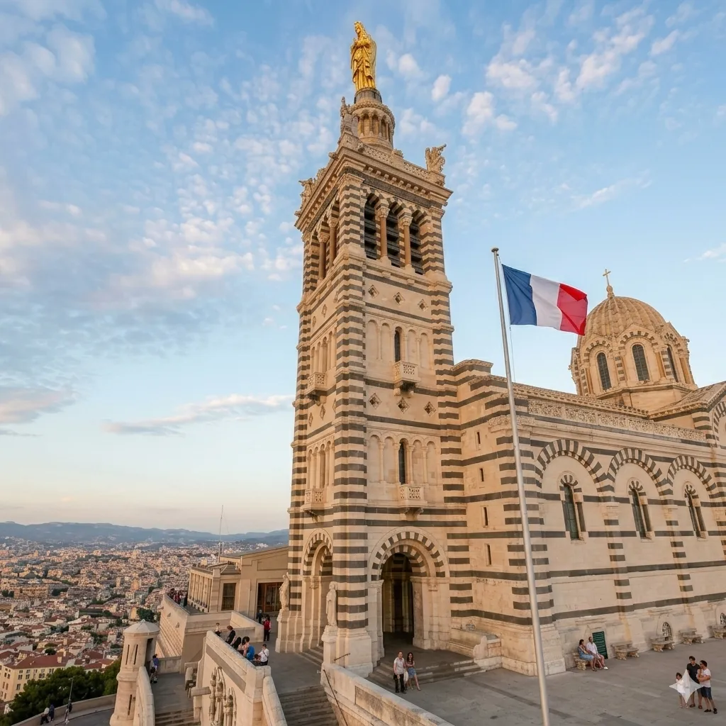 Visiter Marseille en Taxi et transfert privé vers la Basilique Notre-Dame de la Garde à Marseille