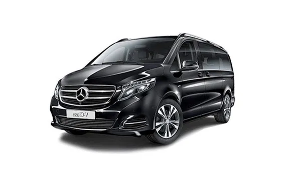 Location de Van Mercedes Classe V avec chauffeur pour transfert groupe à Marseille Marignane.