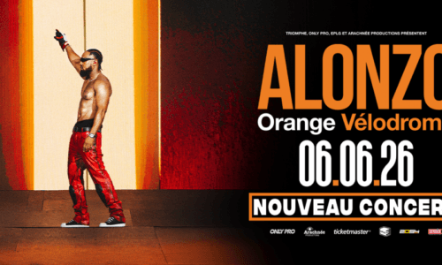 Affiche du concert d'Alonzo à l'Orange Vélodrome de Marseille le 06 juin 2026