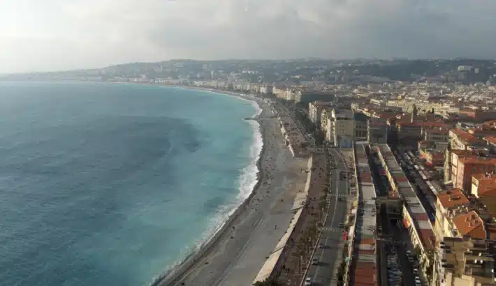 The Baie des Anges and the Promenade des Anglais in Nice